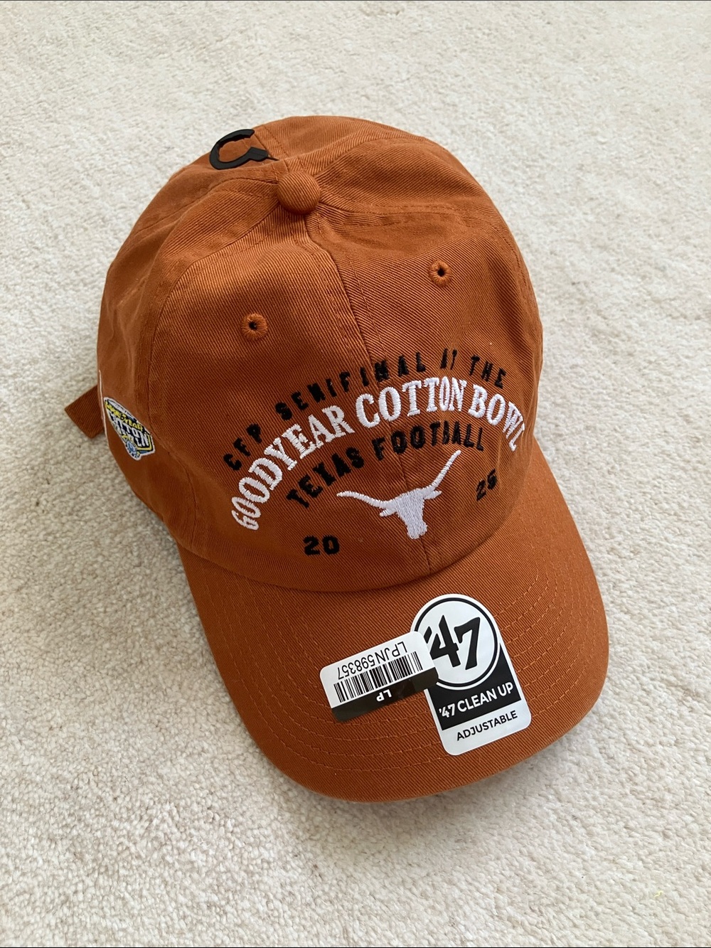 ‘47 Texas Longhorns Football 2025 Cotton Bowl Playoff Semi Final Adjustable Hat